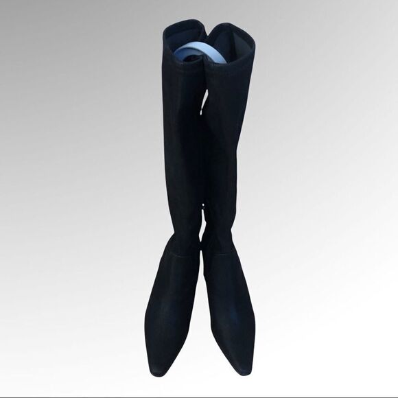 Donald J Pliner Black Suede Knee High Lola Boots, Size 8M New Without Box - Picture 8 of 9